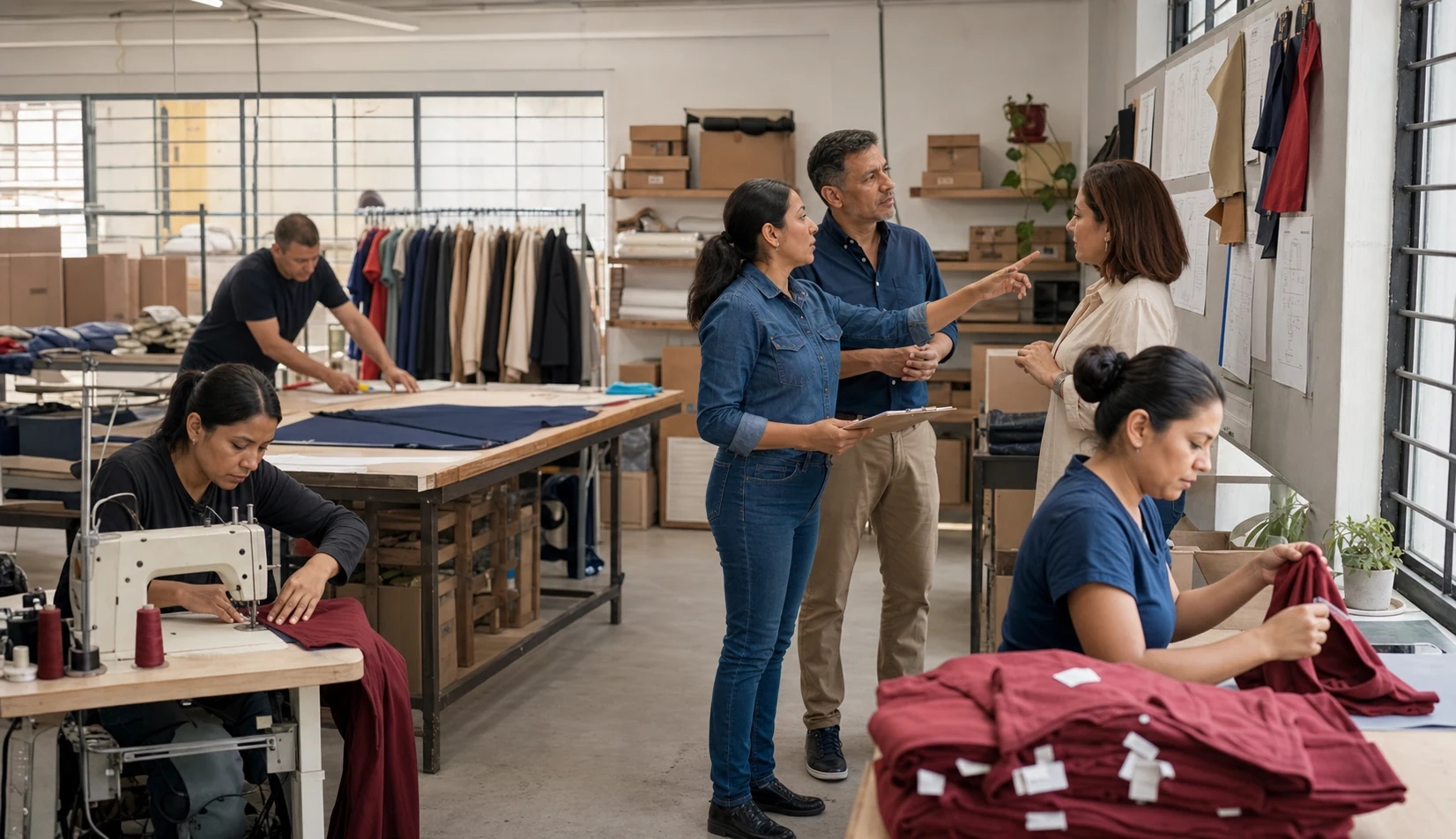 Empresa textil mexicana trabajando con responsables, procesos y control de calidad